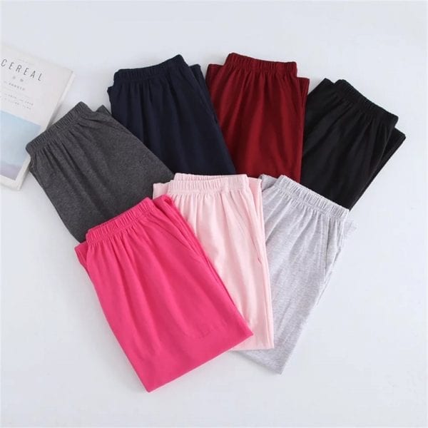 Pack of 3 Ladies Loose Plain Multi Pajamas