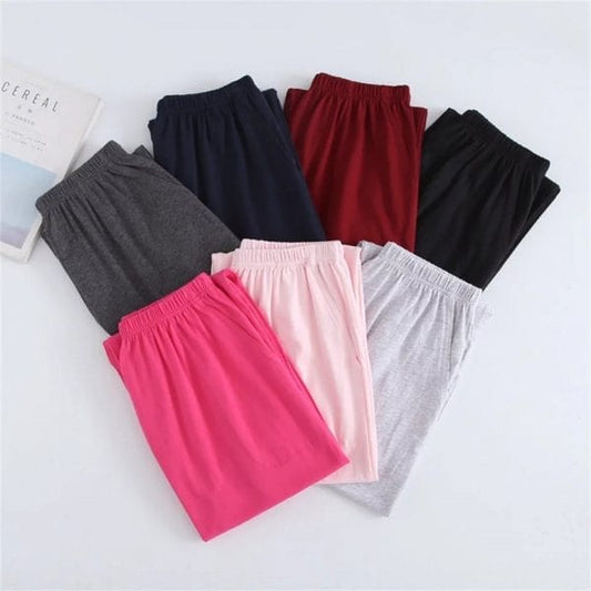 Pack of 4 Ladies Loose Plain Multi Pajamas