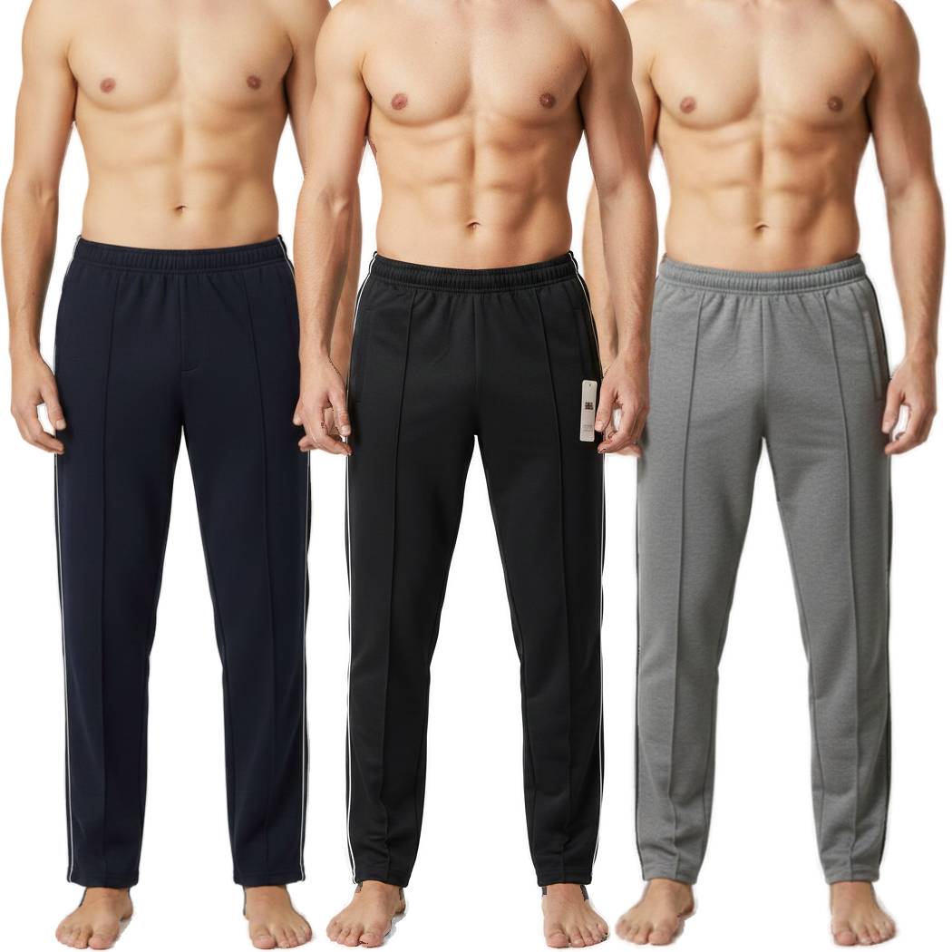 Pack of 3 Front Stitch Trousers ( Black,Navy blue,charcoal gray