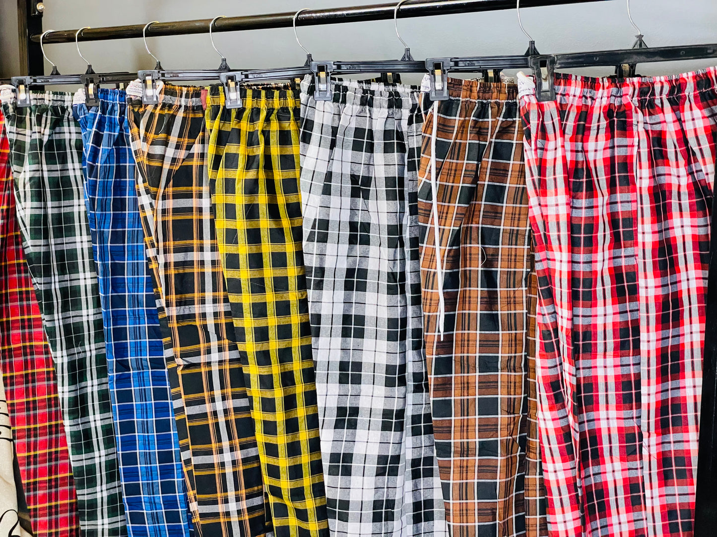 Pack of 4 Multicolor Cotton Check Trouser