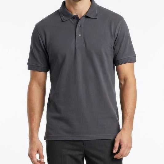 Men Branded Polo - D/Grey