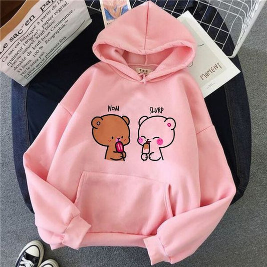 Pink Teddy With Ice-cream Hoodie