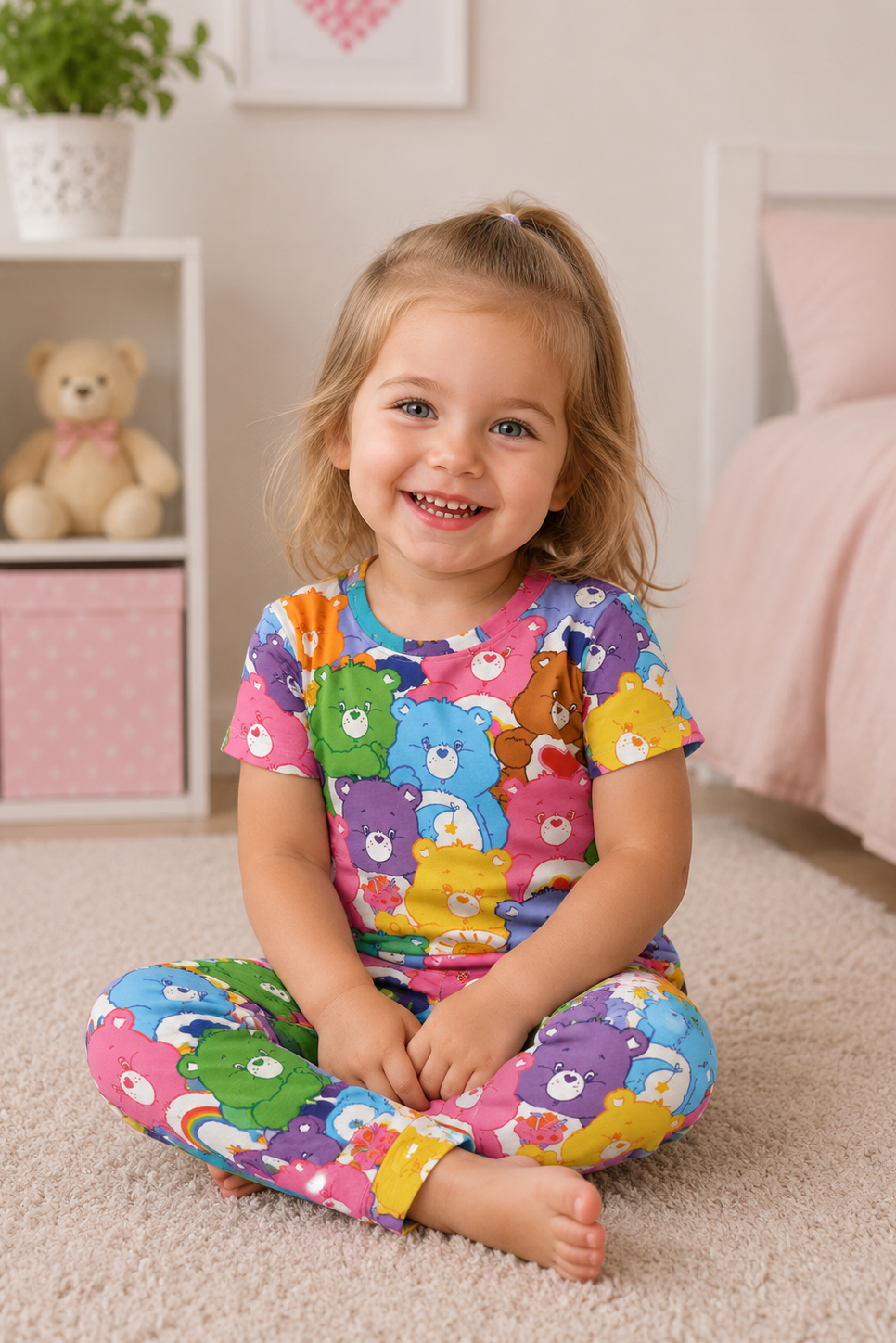 Multicolor Bear Printed Kids Suit