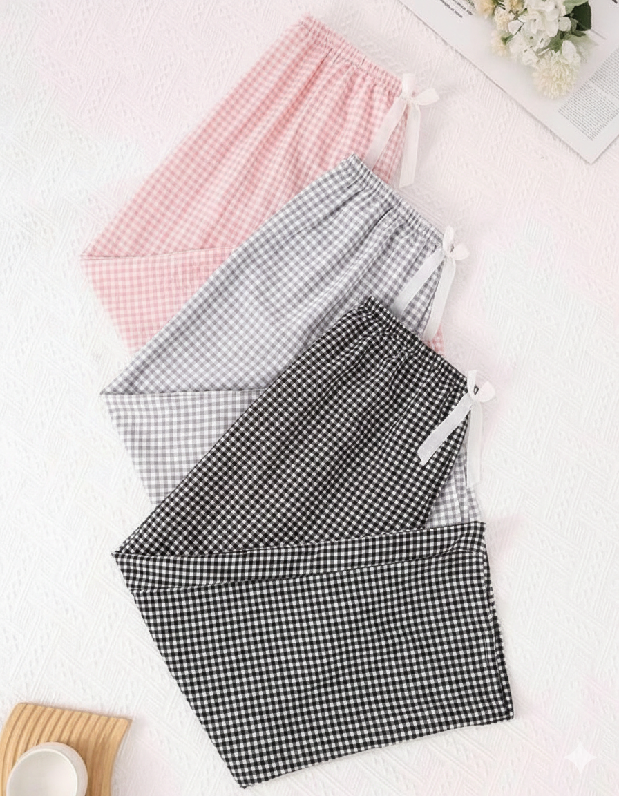 Pack of 3 Small Check Printed Plazo For Her