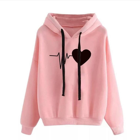 PINK HEART BEAT HOODIE