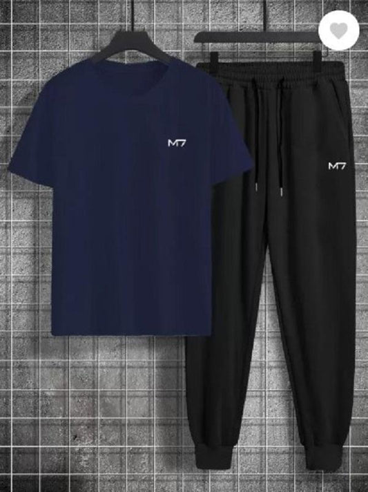 BLUE WITH BLACK TRACK SUIT