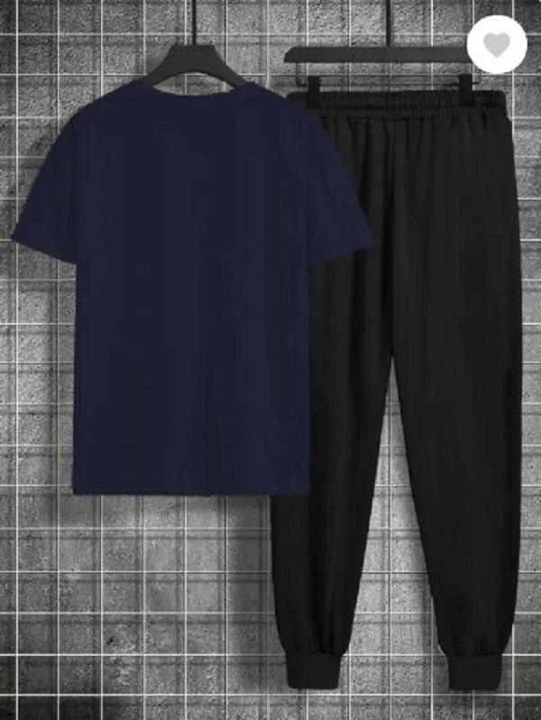 BLUE WITH BLACK TRACK SUIT