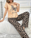 Brown you are beautiful butterfly Half Sleeves with Printed pajama Night Suit