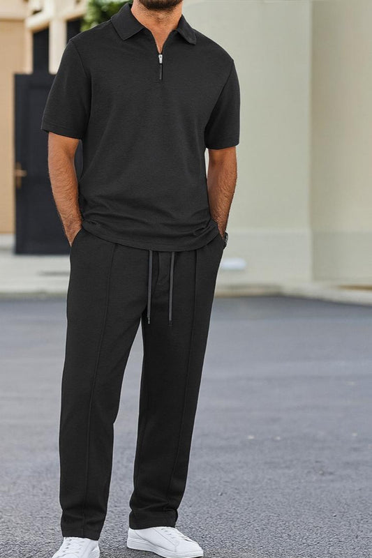 MEN,S  BLACK SHIRT WITH TROUSER
