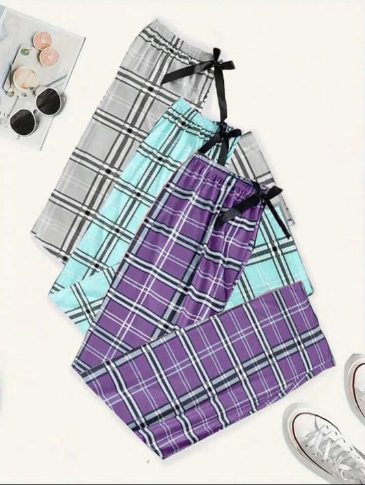 Pack of 3 Check Printed Plazo For Her