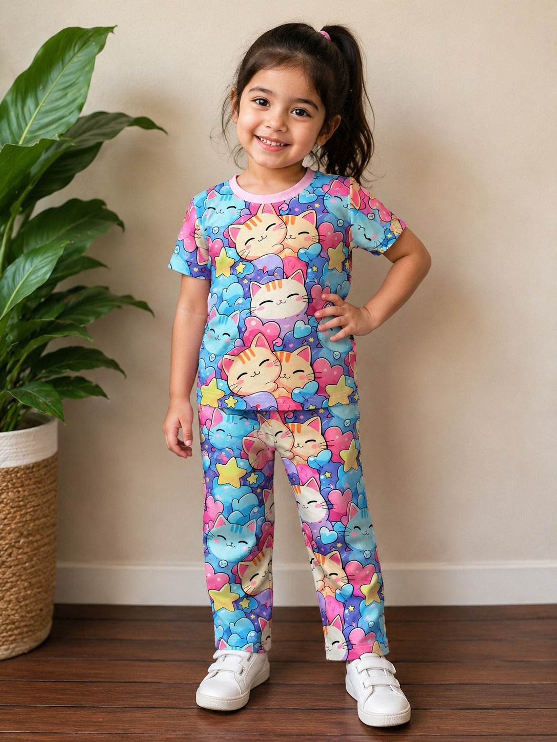 Multicolor Bear Printed Kids Suit