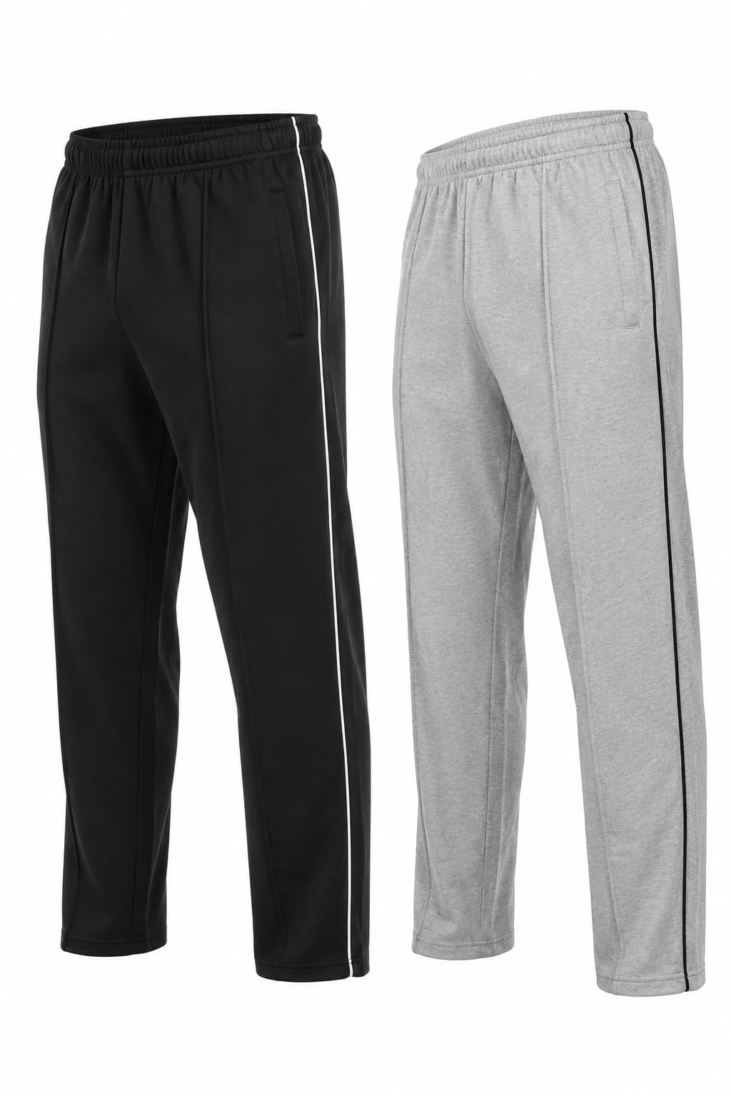 Pack of 2 Front Stitch Trousers ( Black,Grey)