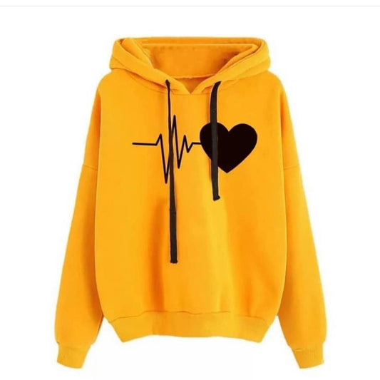 YELLOW HEART BEAT HOODIE