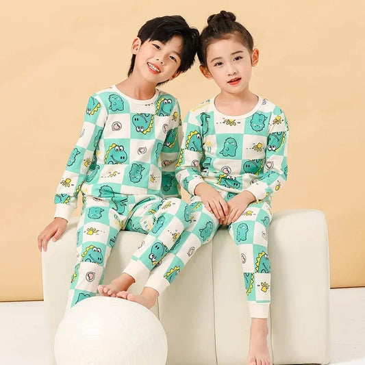 Baby Or Baba Off White Crocodile Printed Full Sleeves T-shirt With Printed Pajama Night Suit for Kids (1 Pcs) (ZA-174)