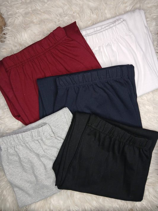 Pack Of 5 Plain MULTI COLOURS PLAZO Pajamas For Ladies