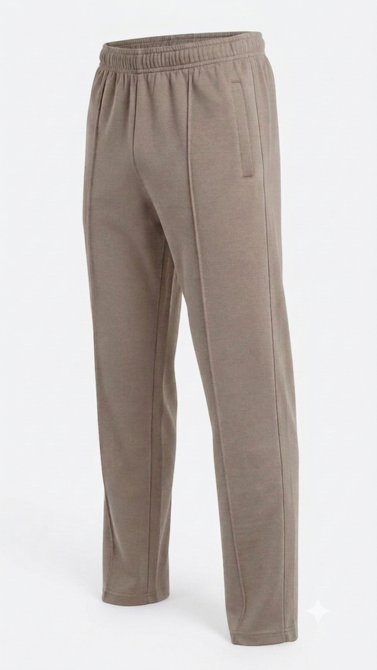 Beige Front Stitch Trousers