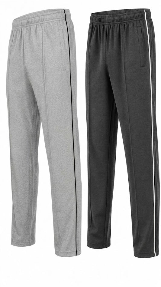 Pack of 2 Front Stitch Trousers ( Grey, charcoal gray)