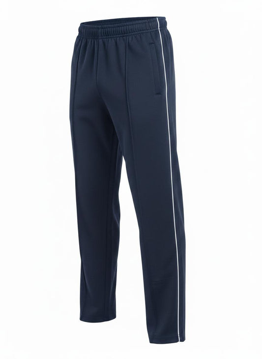 Navy blue Front Stitch Trousers with White Piping