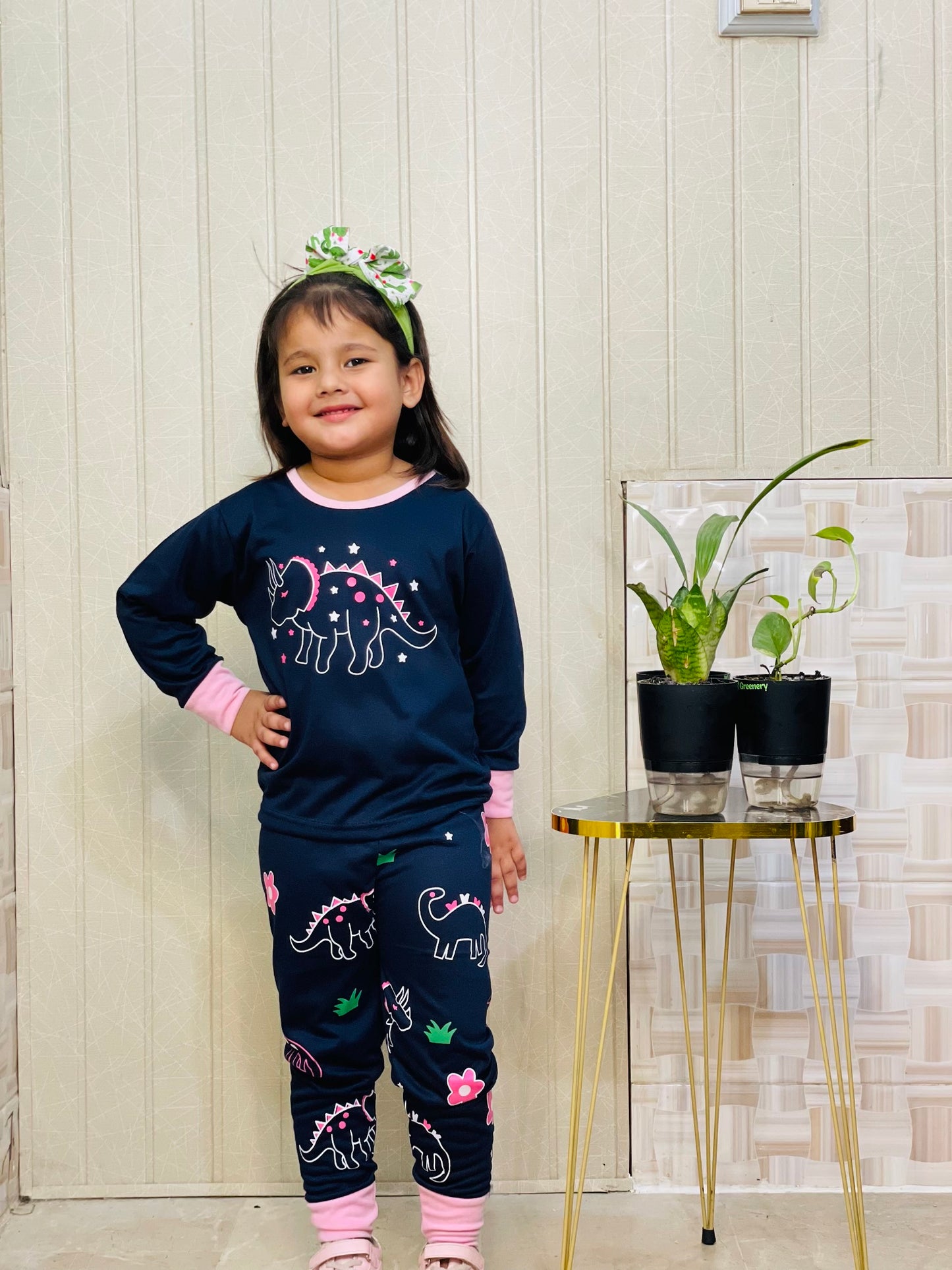 Navy Blue Hippo Printed Kids Suit (ZA-250)