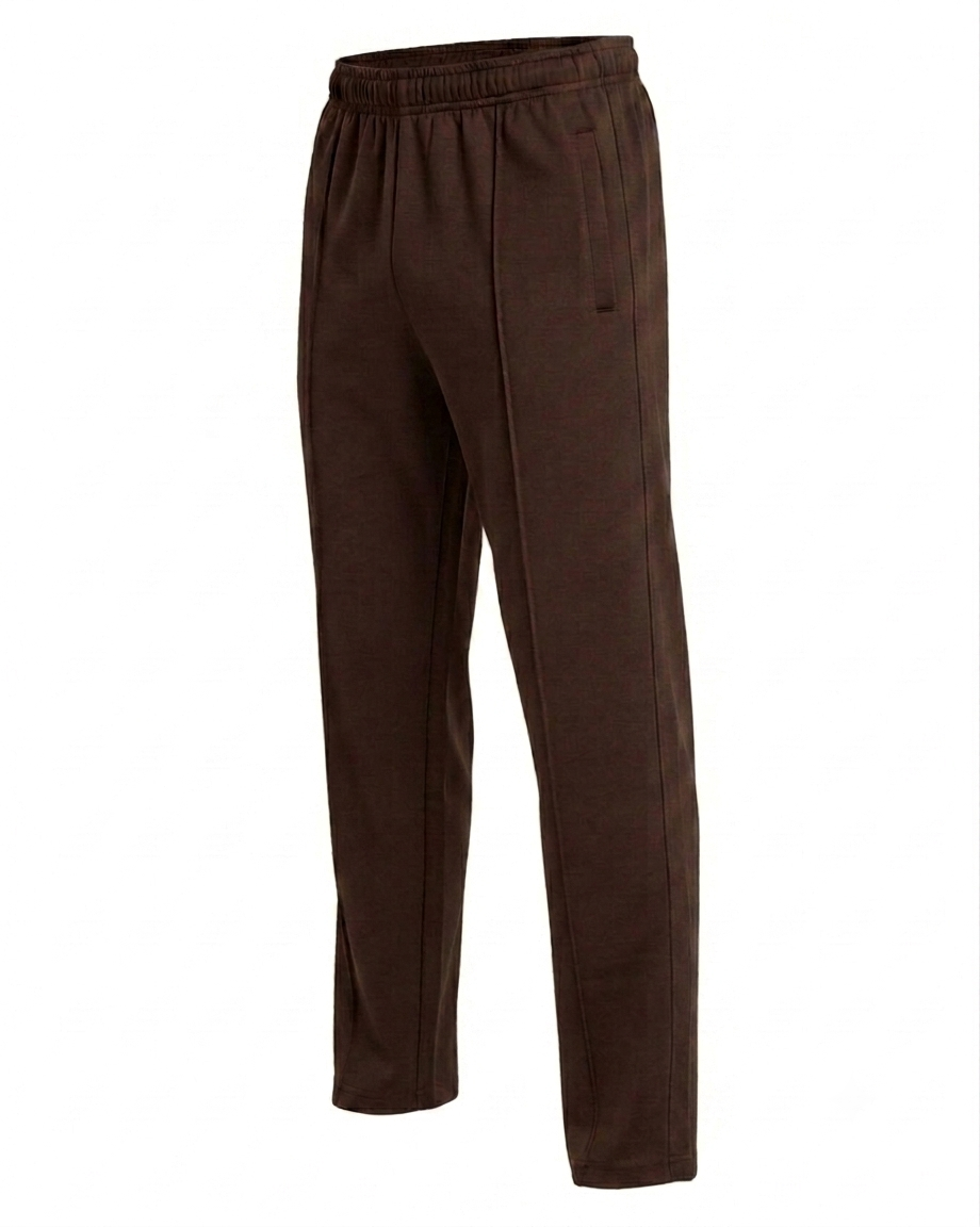 brown Front Stitch Trousers