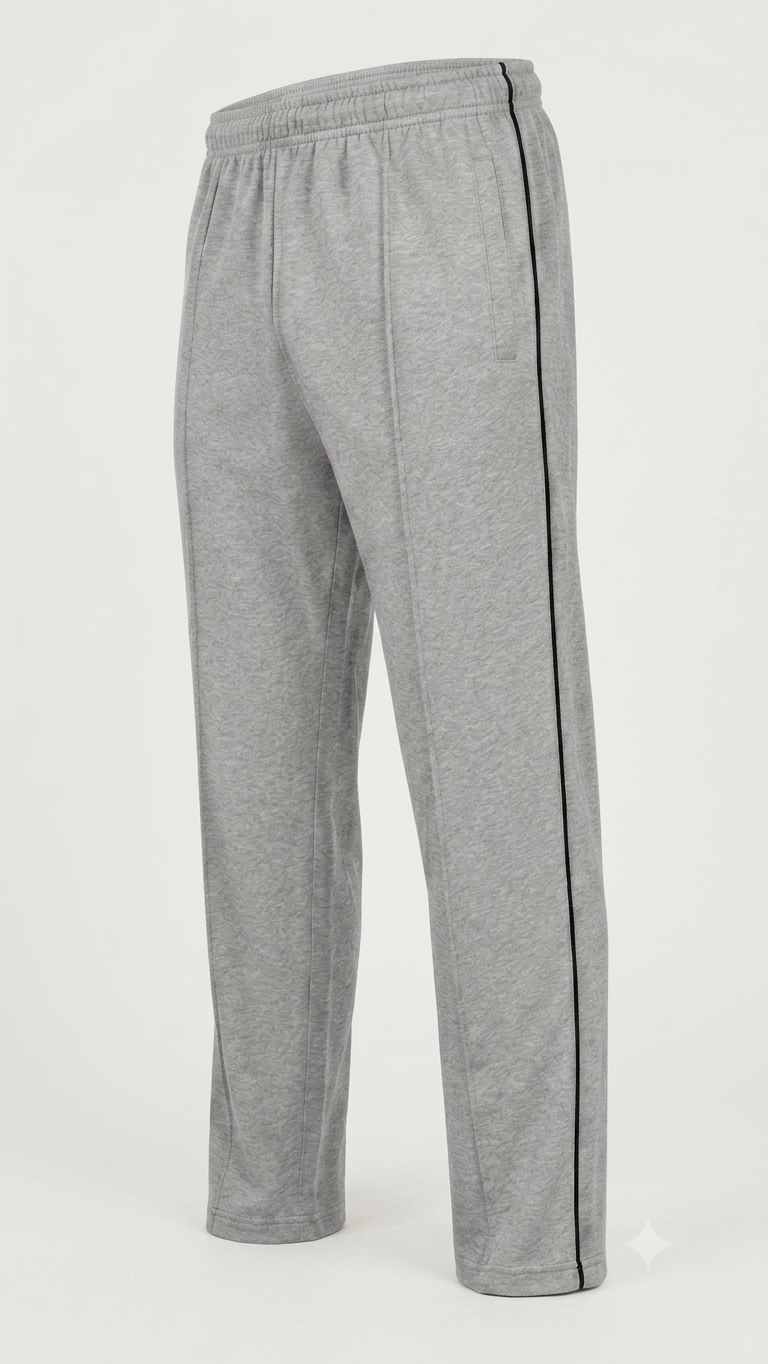 gray Front Stitch Trousers