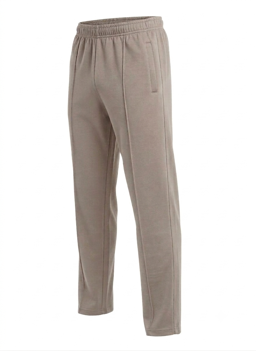 Beige Front Stitch Trousers
