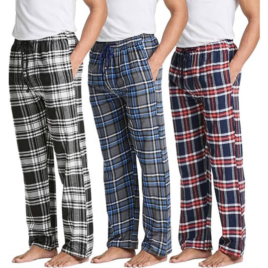 Pack of 3 Multicolor Cotton Check Trouser