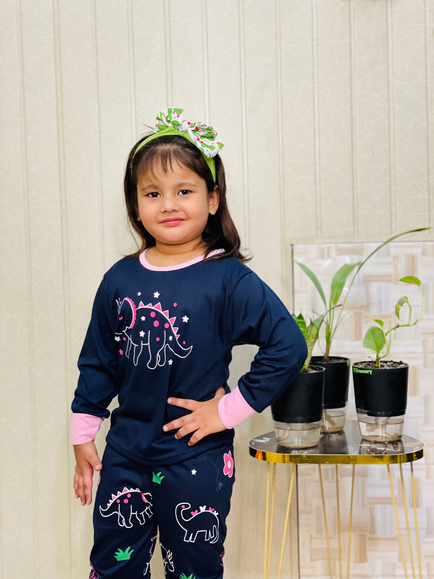 Navy Blue Hippo Printed Kids Suit (ZA-250)