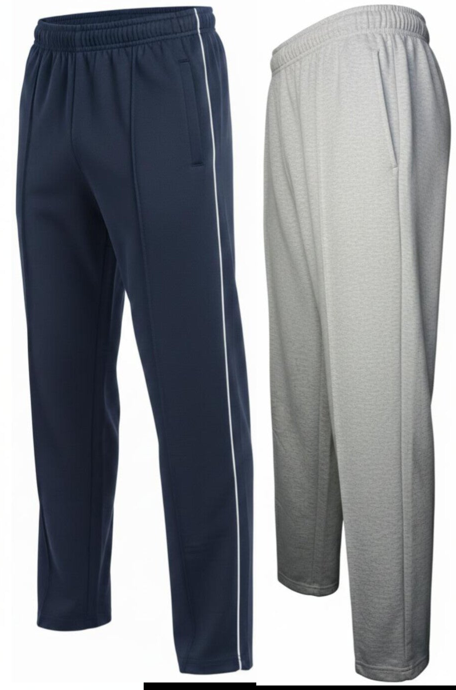 Pack of 2 Front Stitch Trousers with White Piping( Navy Blue,Grey)