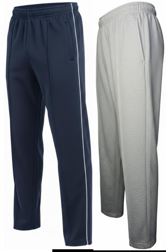 Pack of 2 Front Stitch Trousers with White Piping( Navy Blue,Grey)