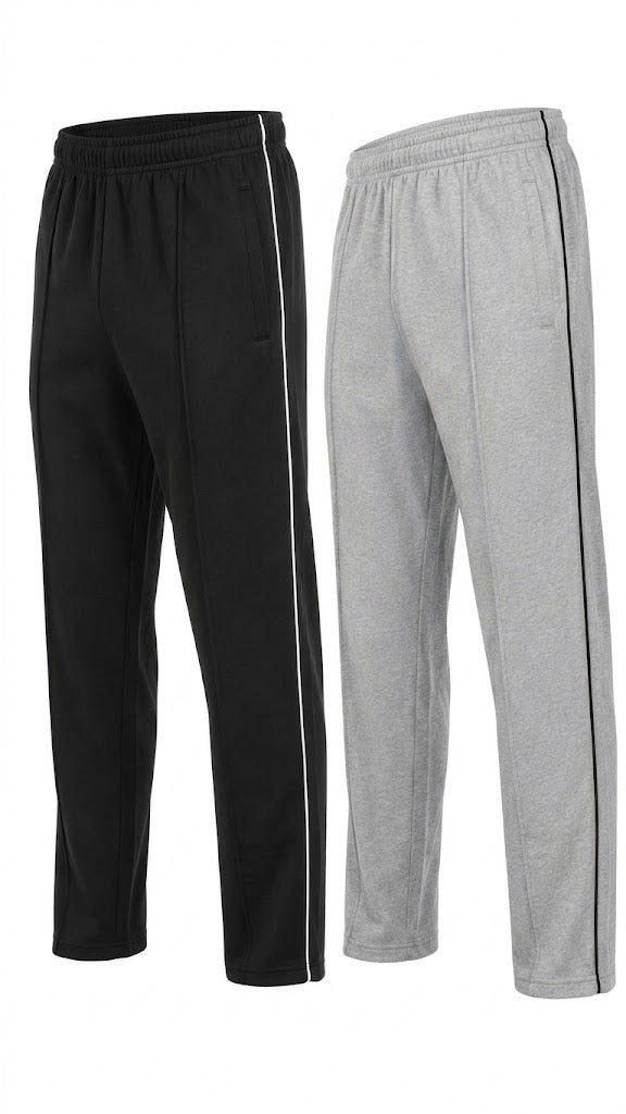 Pack of 2 Front Stitch Trousers ( Black,Grey)