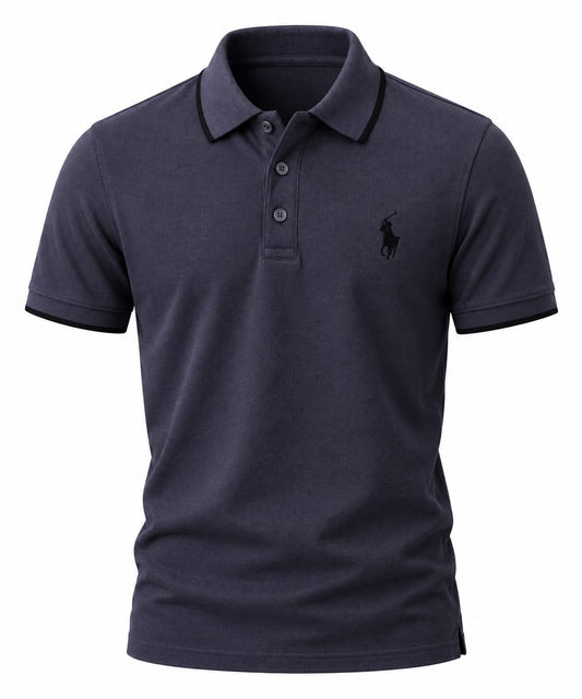 Men Branded Polo - D/Grey