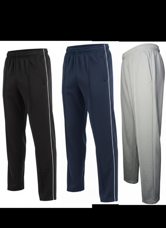 Pack of 3 Front Stitch Trousers with White Piping( Black,Navy blue, Grey)