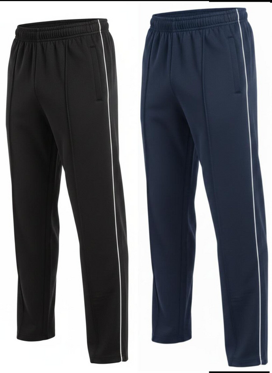 Pack of 2 Front Stitch Trousers with White Piping( Black,Navy blue)