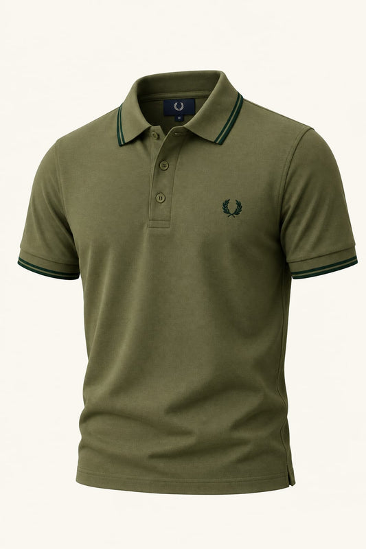 Men  Polo - Olive Green