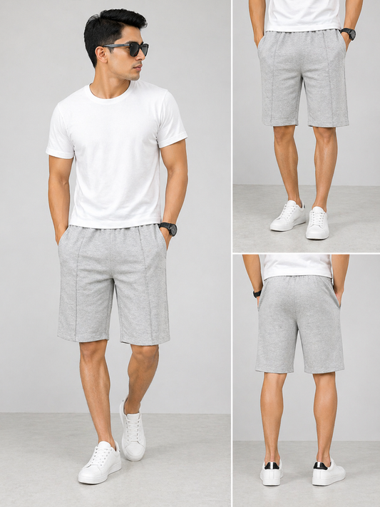 Grey Front Stitch Short