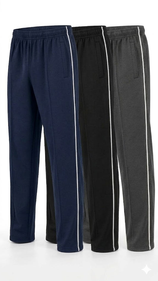 Pack of 3 Front Stitch Trousers ( Black,Navy blue,charcoal gray