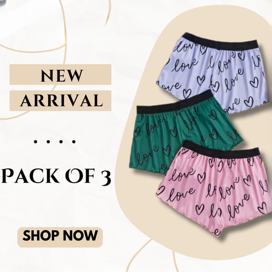 Pack of 3 Printed Shorts For Ladies (ZA-RX-197)